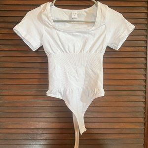 White T-Shirt Compression Bodysuit BRAND NEW